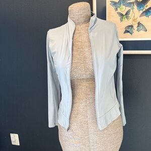 Patagonia Light Blue Grey Women's Morning Glory Zip Front Jacket Size Large